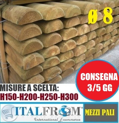 Mezzi pali legno - mezzi, in