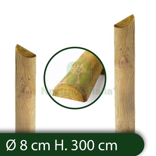 10pz mezzi pali legno - 10pz,