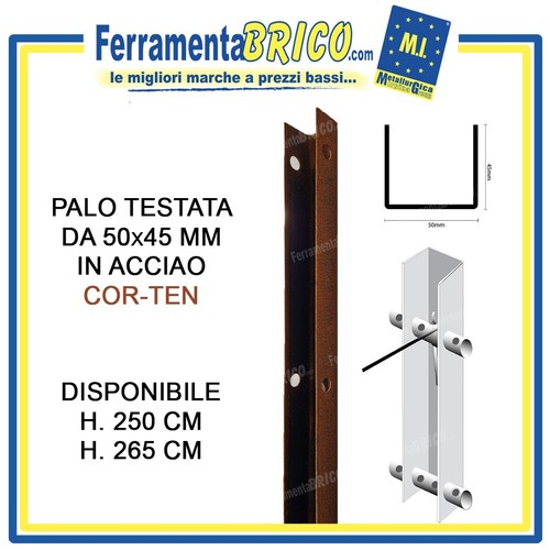 Palo testata 50x45 pali - mm,